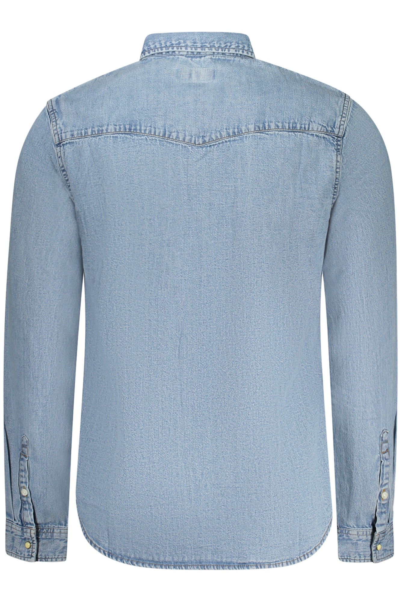 GUESS JEANS CAMICIA MANICHE LUNGHE UOMO AZZURRO