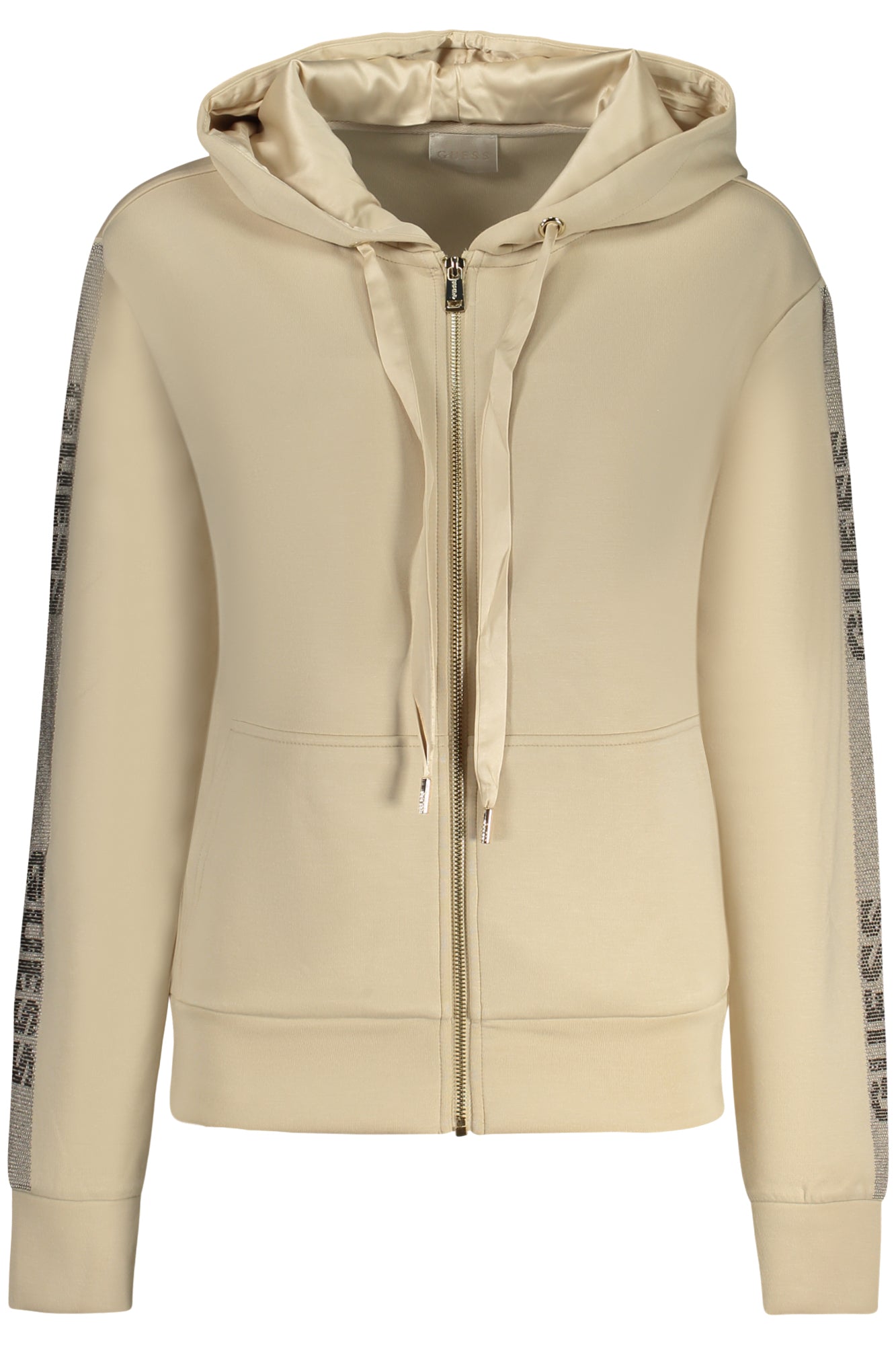 GUESS JEANS FELPA CON ZIP DONNA BEIGE
