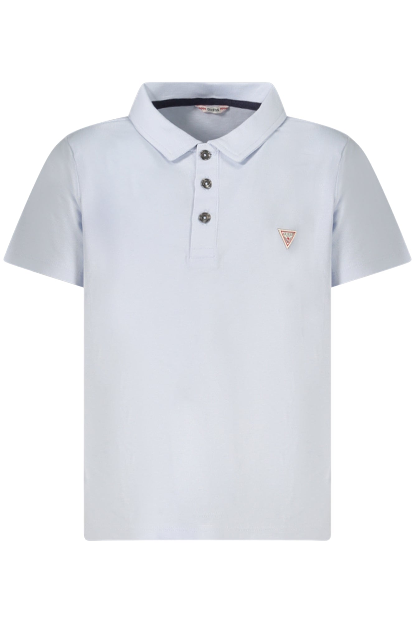 GUESS JEANS POLO MANICHE CORTE BAMBINO AZZURRO