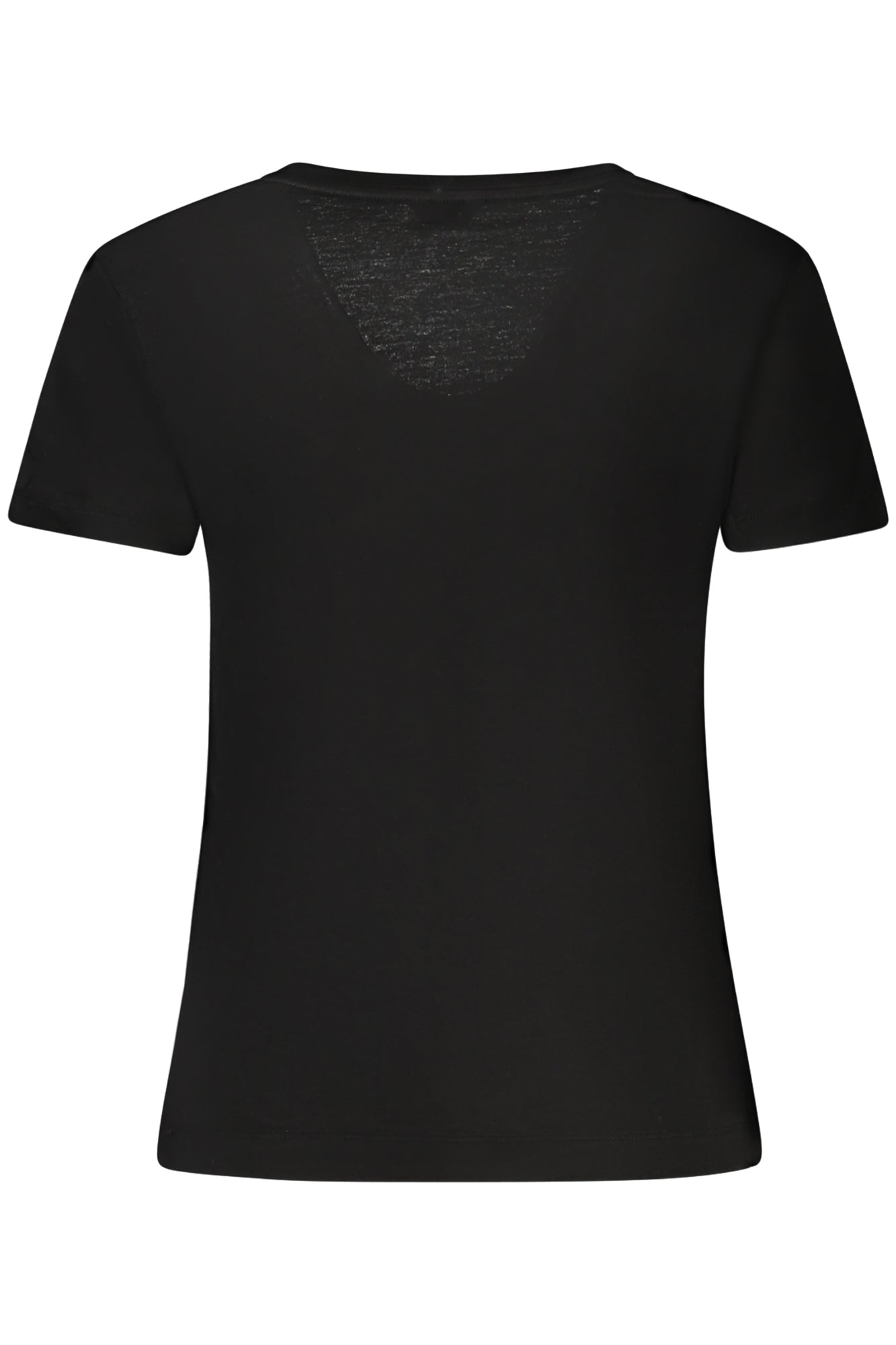 GUESS JEANS T-SHIRT MANICHE CORTE DONNA NERO