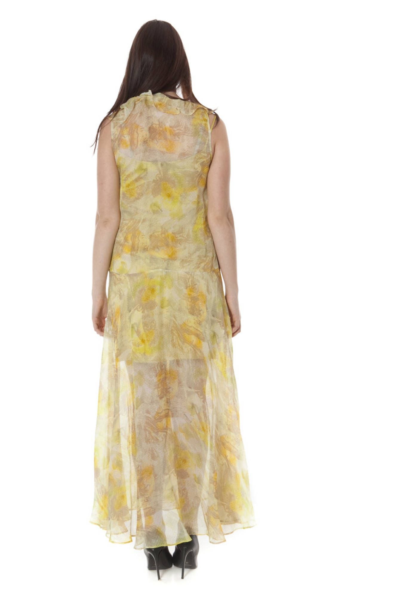 JOHN GALLIANO ABITO LUNGO DONNA GIALLO