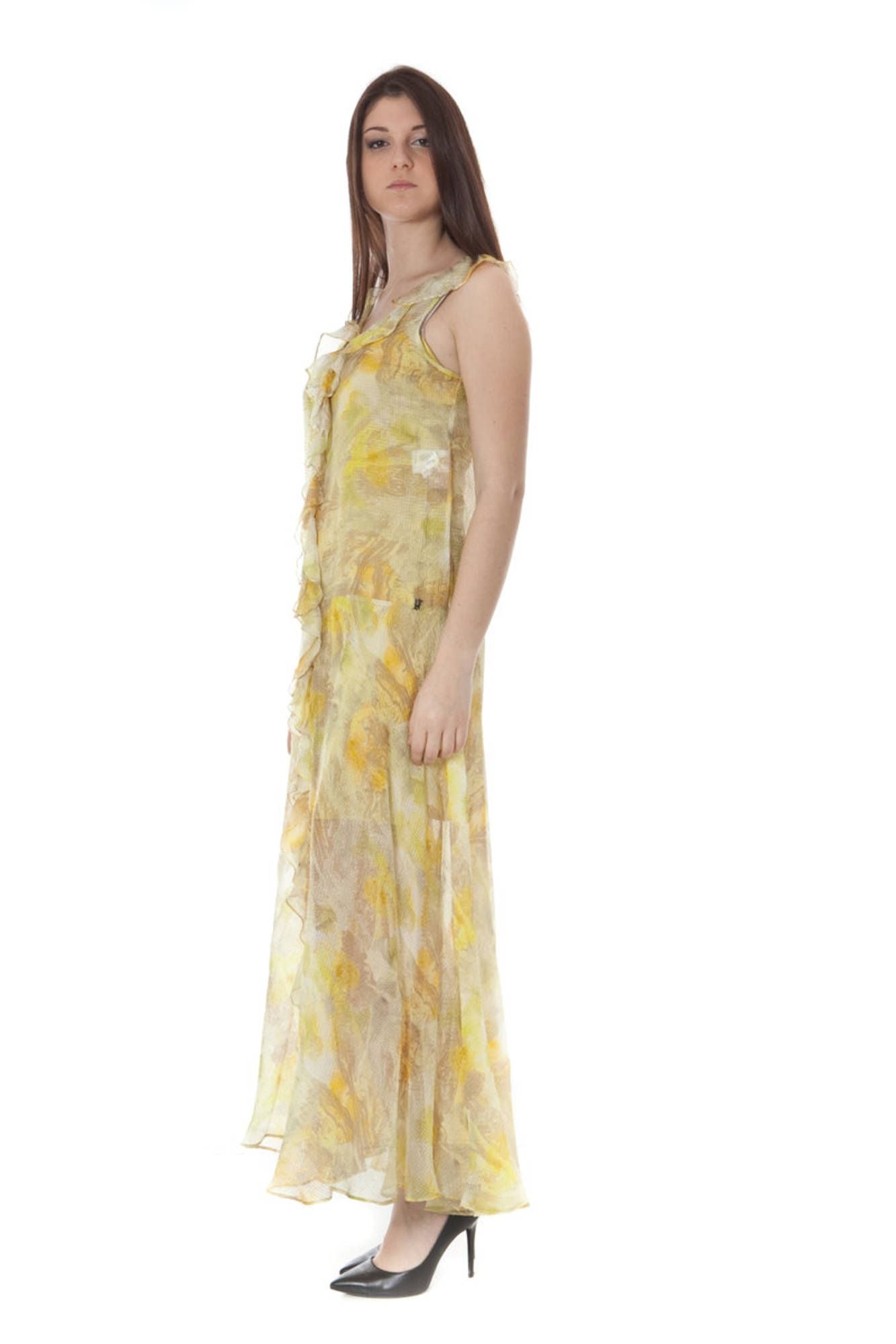 JOHN GALLIANO ABITO LUNGO DONNA GIALLO