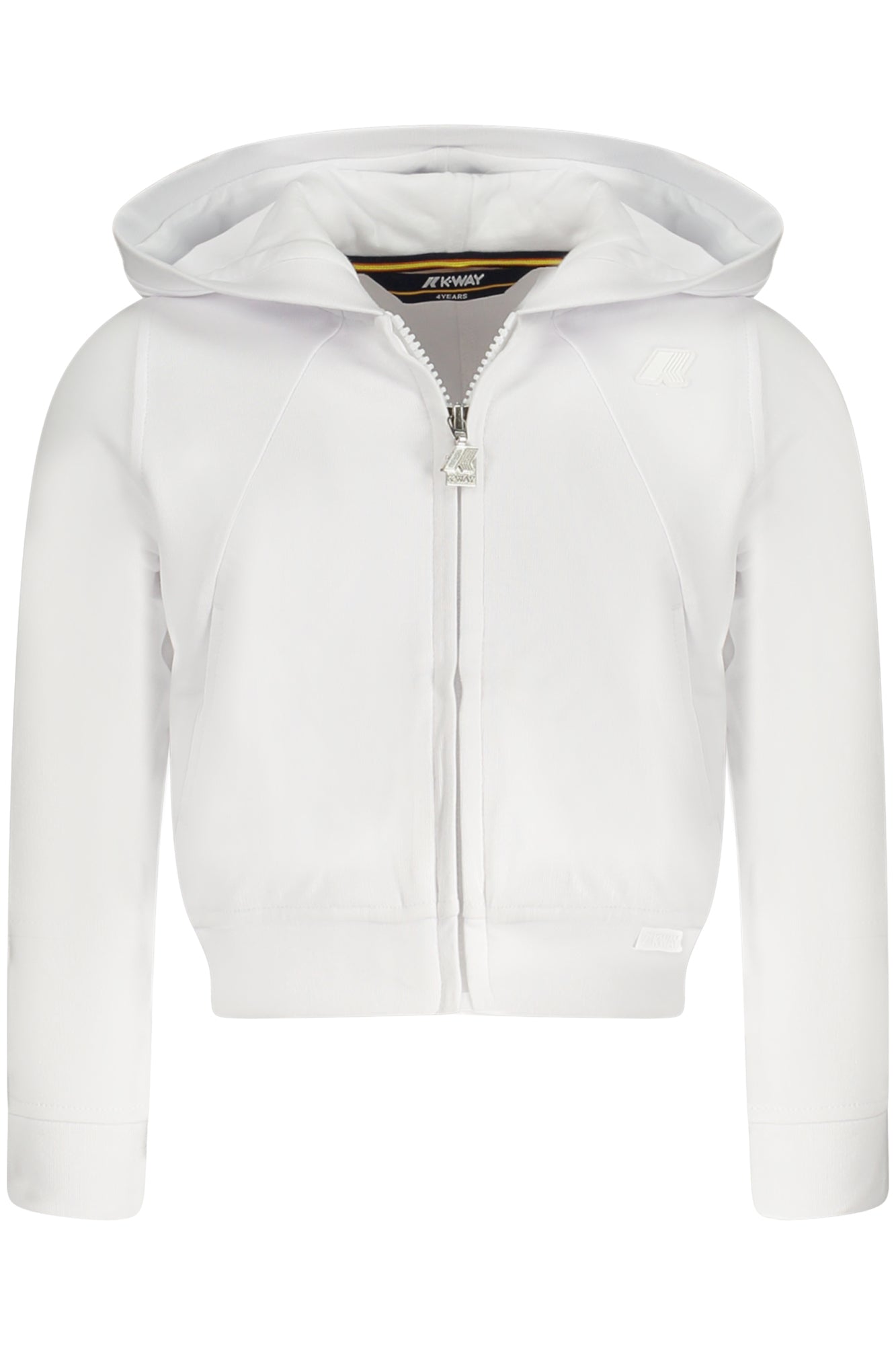 K-WAY FELPA CON ZIP BAMBINA BIANCO