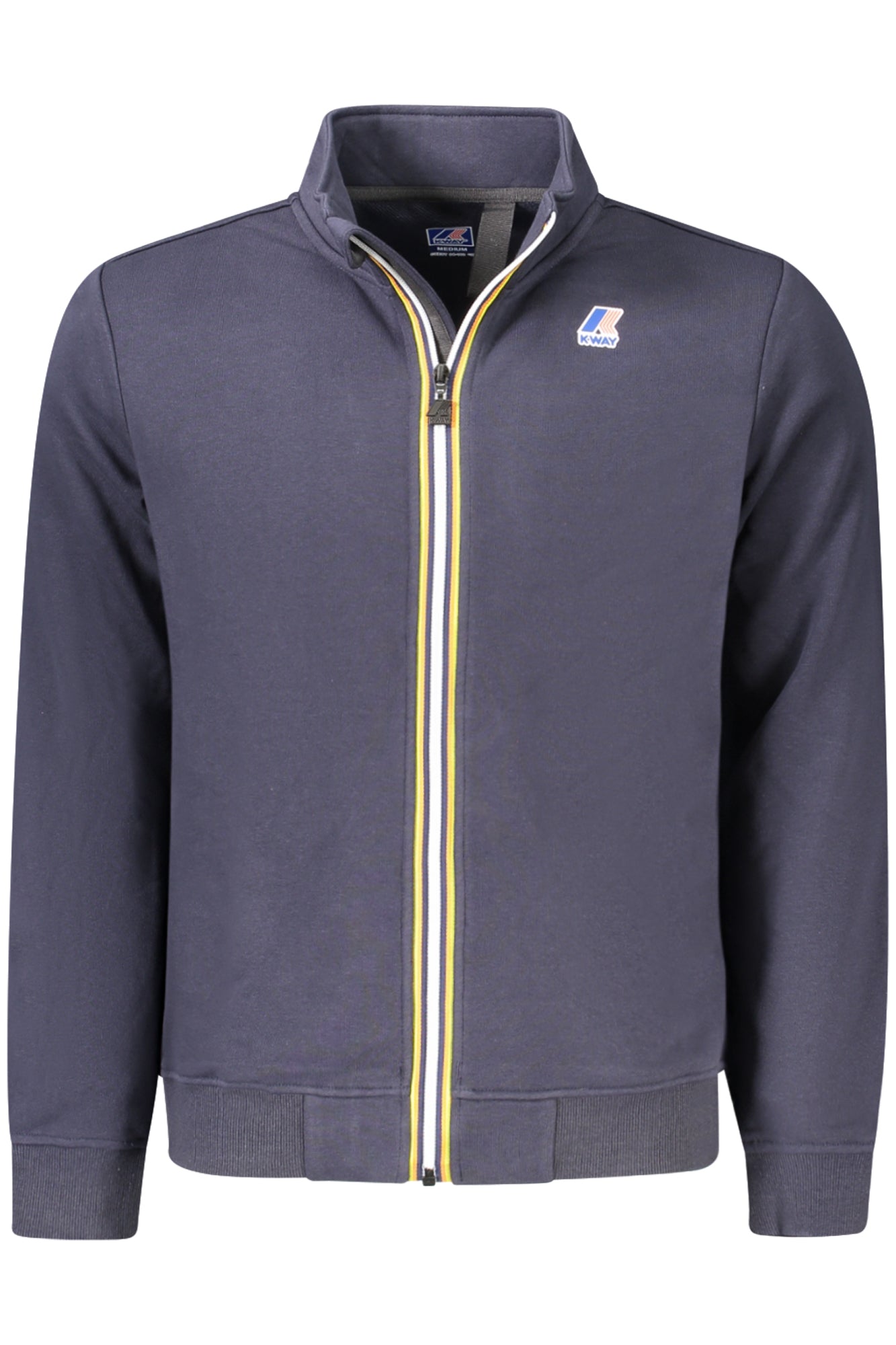 K-WAY FELPA CON ZIP UOMO BLU