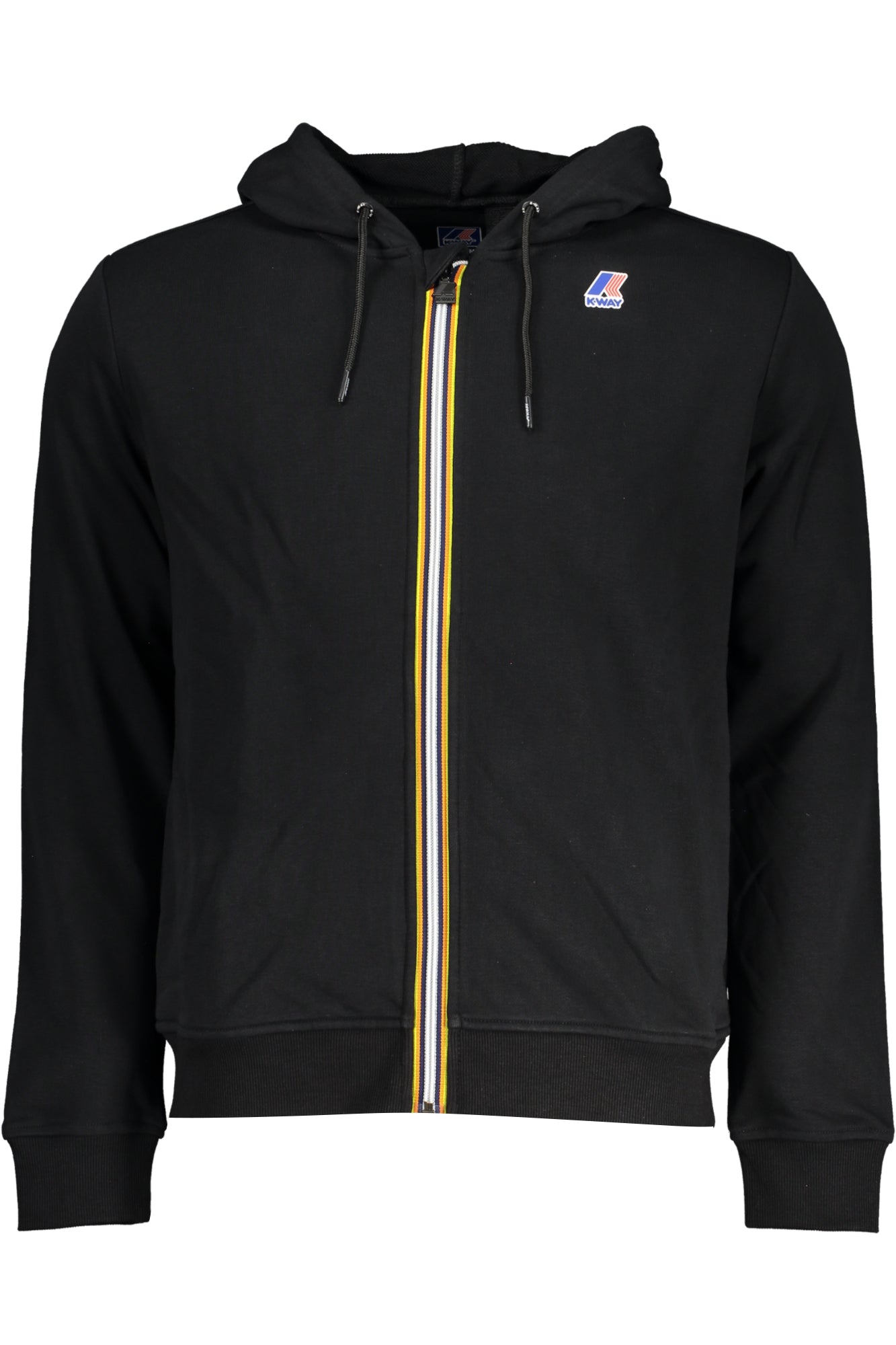 K-WAY FELPA CON ZIP UOMO NERO