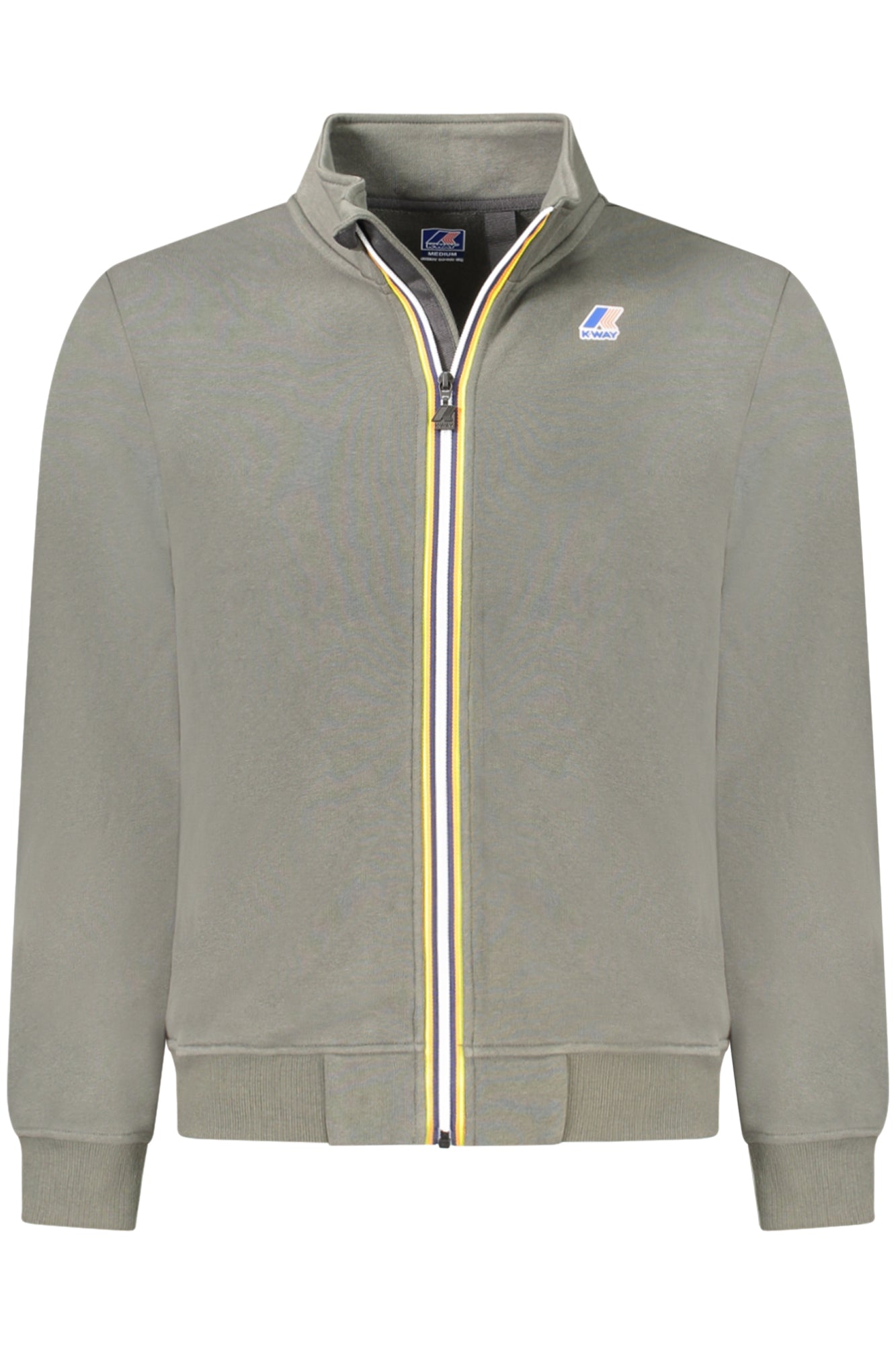K-WAY FELPA CON ZIP UOMO VERDE