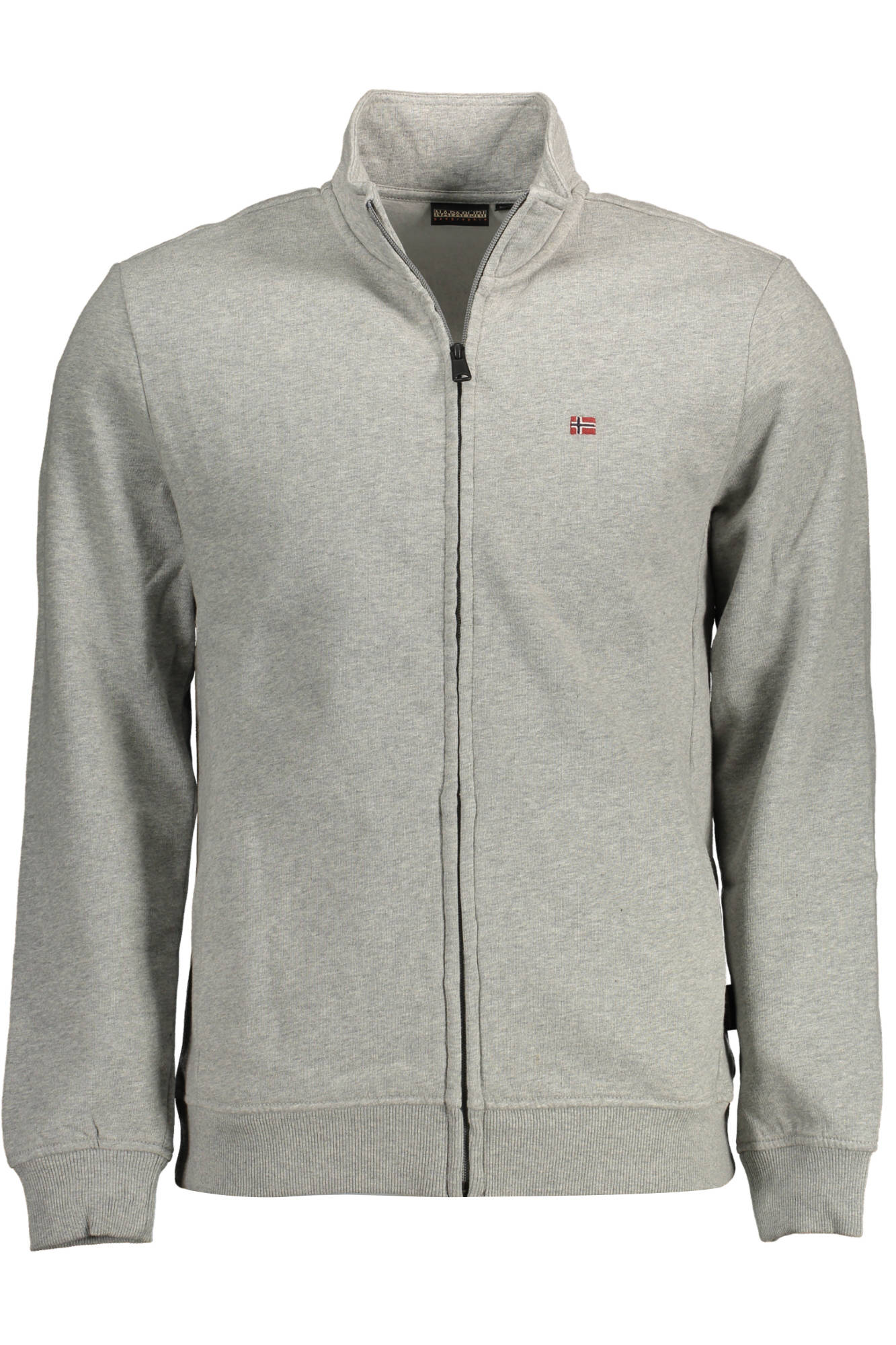 NAPAPIJRI FELPA CON ZIP UOMO GRIGIO