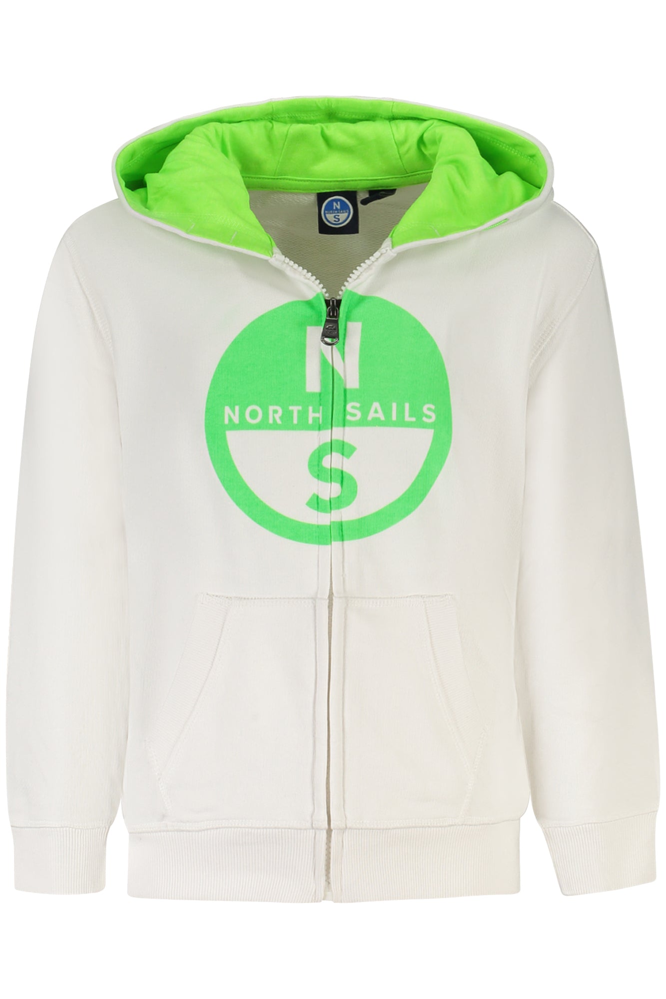 NORTH SAILS FELPA CON ZIP BAMBINO BIANCO