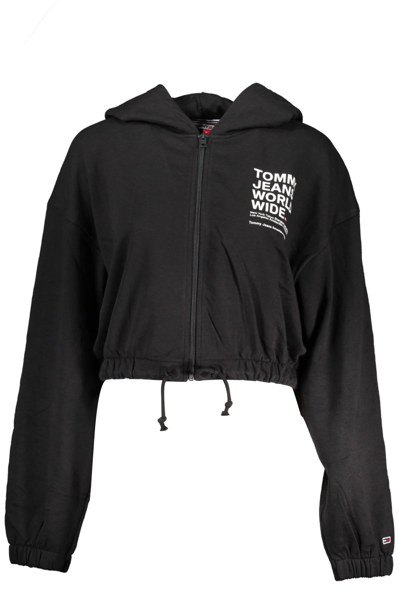 TOMMY HILFIGER FELPA CON ZIP DONNA NERO
