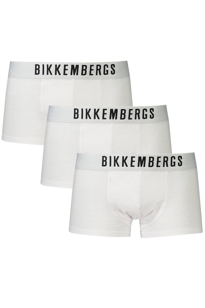 BIKKEMBERGS BOXER UOMO BIANCO