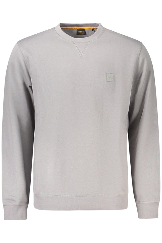 BOSS FELPA SENZA ZIP UOMO GRIGIO