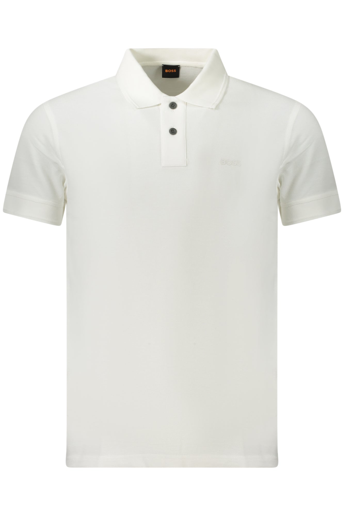 BOSS POLO MANICHE CORTE UOMO BIANCO