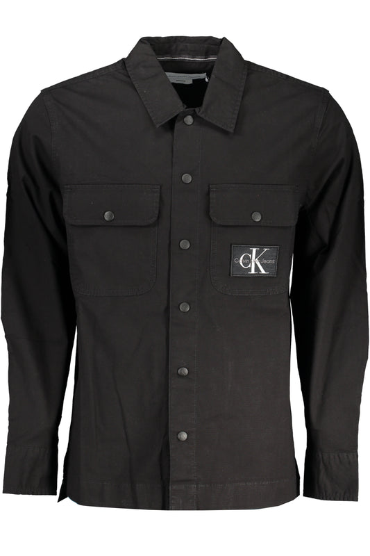 CALVIN KLEIN CAMICIA MANICHE LUNGHE UOMO NERO
