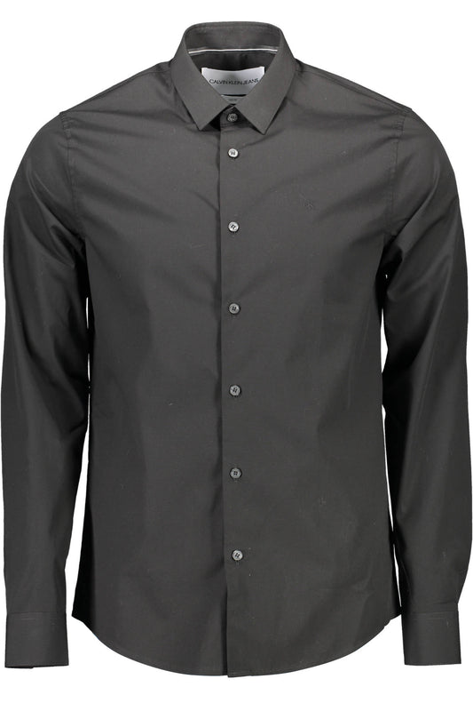 CALVIN KLEIN CAMICIA MANICHE LUNGHE UOMO NERO
