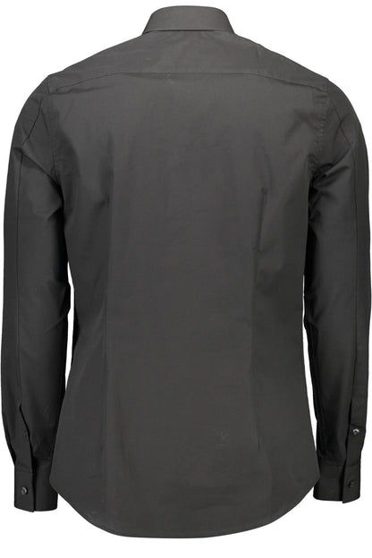CALVIN KLEIN CAMICIA MANICHE LUNGHE UOMO NERO