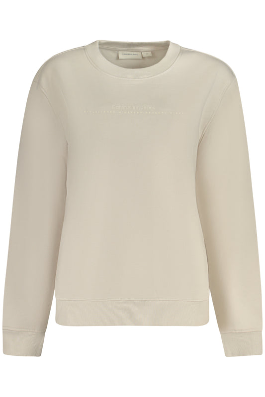 CALVIN KLEIN FELPA SENZA ZIP DONNA BEIGE