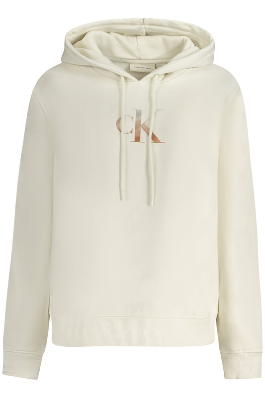 CALVIN KLEIN FELPA SENZA ZIP DONNA BIANCO