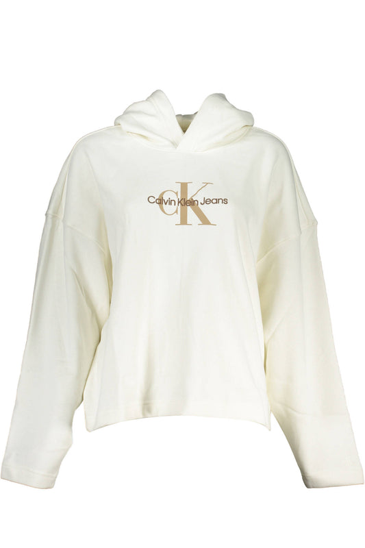 CALVIN KLEIN FELPA SENZA ZIP DONNA BIANCO