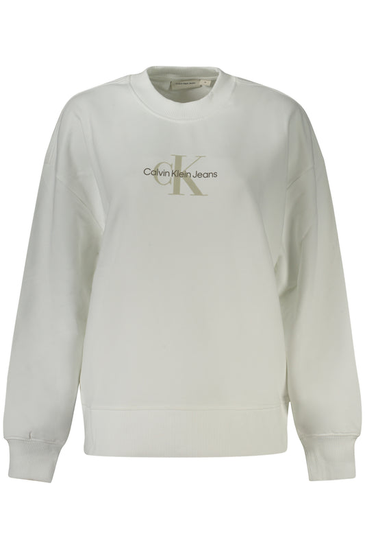 CALVIN KLEIN FELPA SENZA ZIP DONNA BIANCO