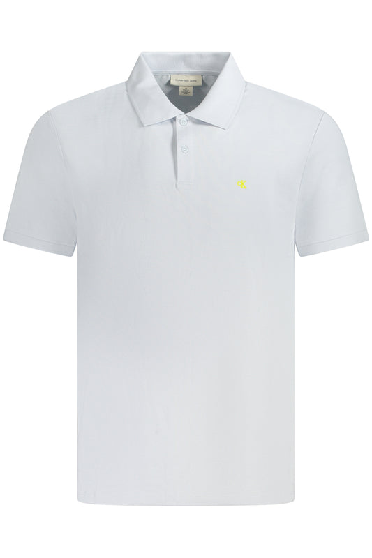 CALVIN KLEIN POLO MANICHE CORTE UOMO AZZURRO