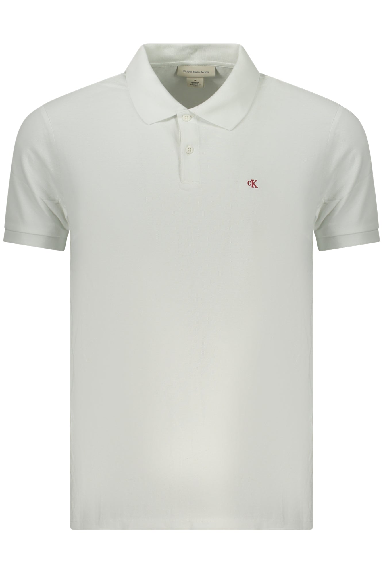 CALVIN KLEIN POLO MANICHE CORTE UOMO BIANCO