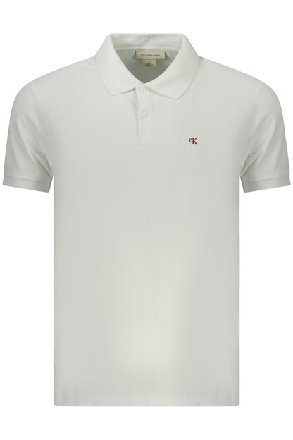 CALVIN KLEIN POLO MANICHE CORTE UOMO BIANCO