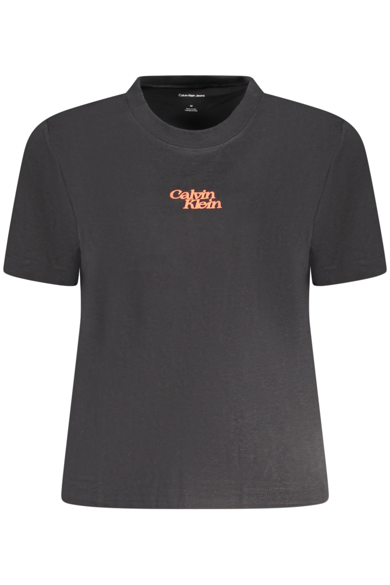 CALVIN KLEIN T-SHIRT MANICHE CORTE DONNA NERO
