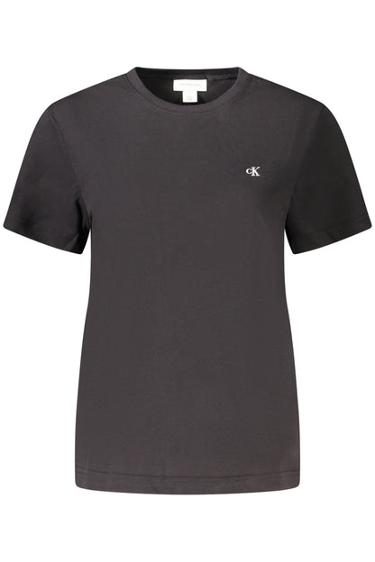 CALVIN KLEIN T-SHIRT MANICHE CORTE DONNA NERO