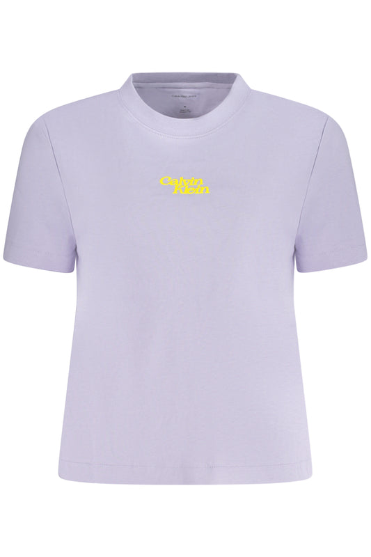 CALVIN KLEIN T-SHIRT MANICHE CORTE DONNA VIOLA