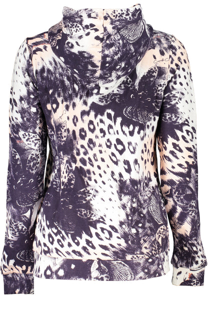 CAVALLI CLASS FELPA CON ZIP DONNA ROSA
