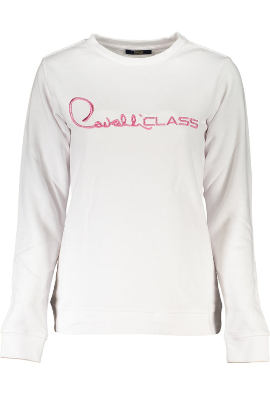 CAVALLI CLASS FELPA SENZA ZIP DONNA BIANCO