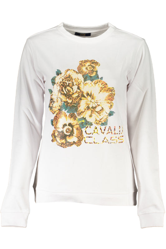 CAVALLI CLASS FELPA SENZA ZIP DONNA BIANCO