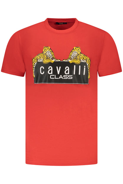 CAVALLI CLASS T-SHIRT MANICHE CORTE UOMO ROSSO