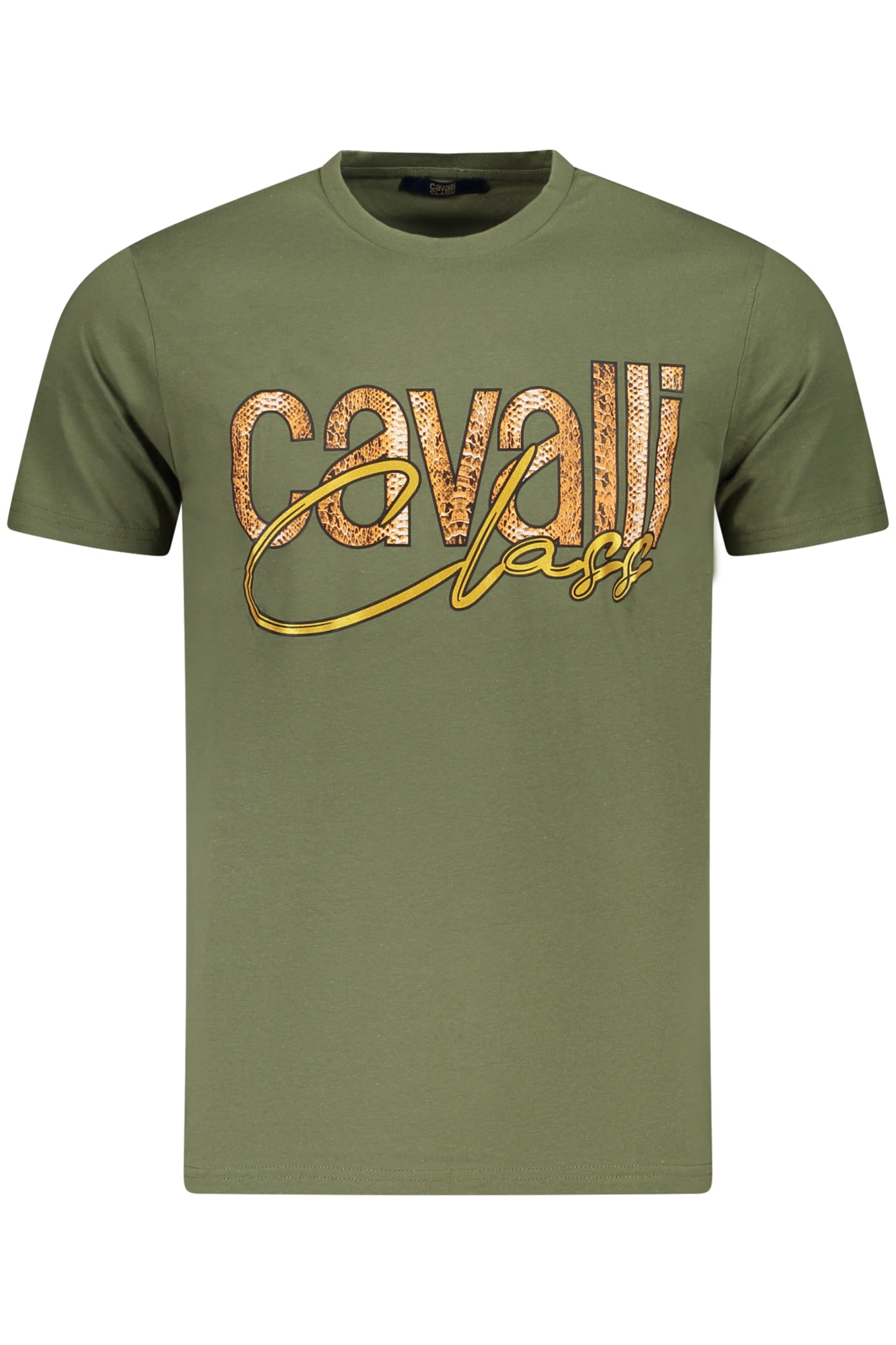 CAVALLI CLASS T-SHIRT MANICHE CORTE UOMO VERDE