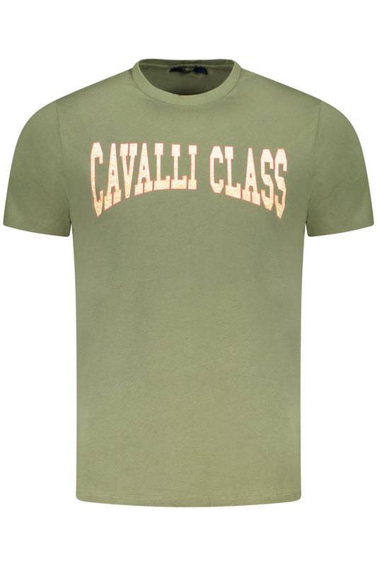 CAVALLI CLASS T-SHIRT MANICHE CORTE UOMO VERDE