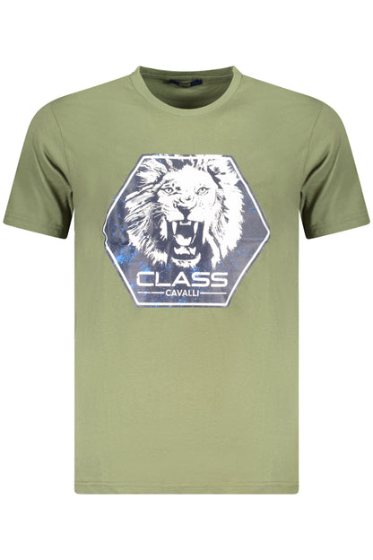 CAVALLI CLASS T-SHIRT MANICHE CORTE UOMO VERDE