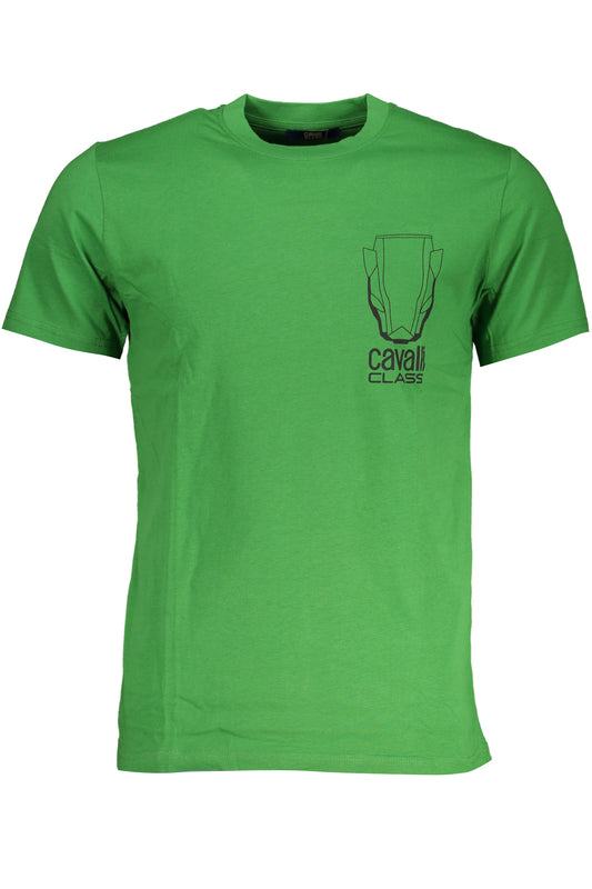 CAVALLI CLASS T-SHIRT MANICHE CORTE UOMO VERDE