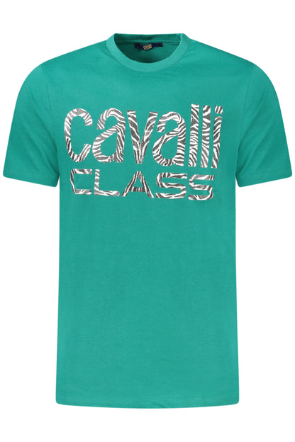 CAVALLI CLASS T-SHIRT MANICHE CORTE UOMO VERDE