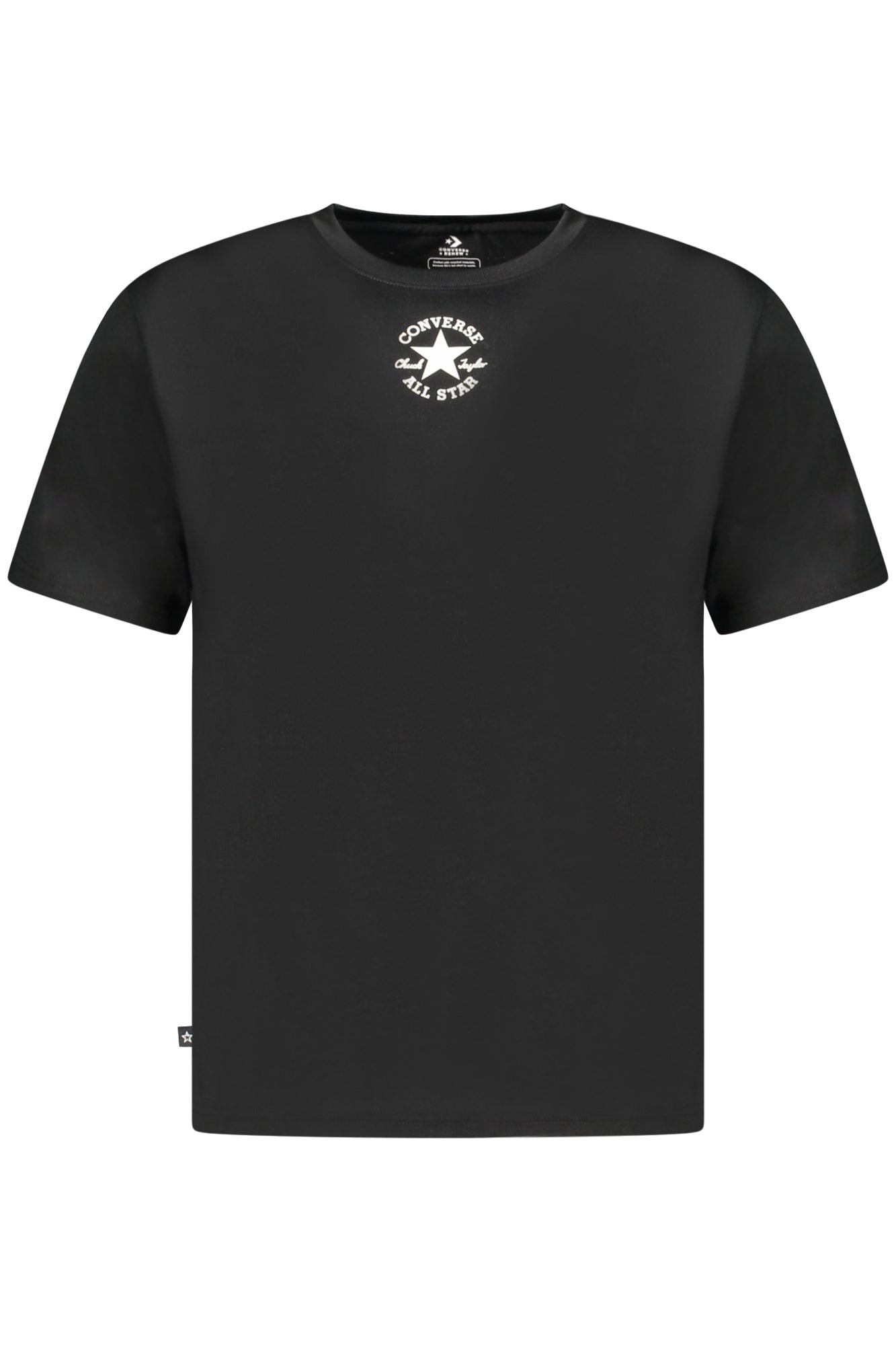 CONVERSE T-SHIRT MANICHE CORTE BAMBINO NERO