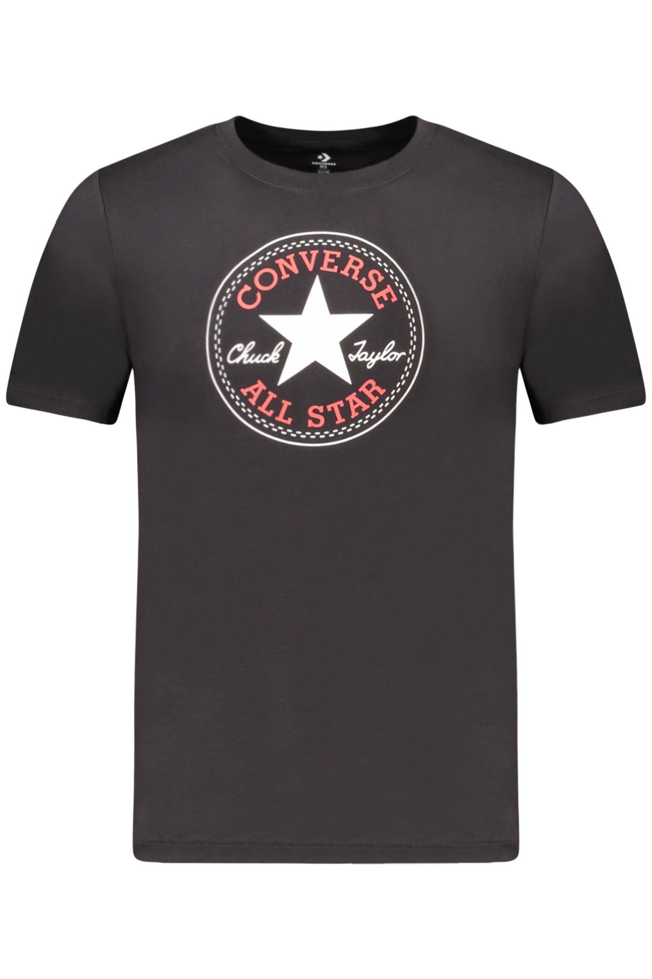 CONVERSE T-SHIRT MANICHE CORTE BAMBINO NERO