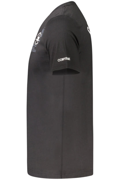 CONVERSE T-SHIRT MANICHE CORTE BAMBINO NERO