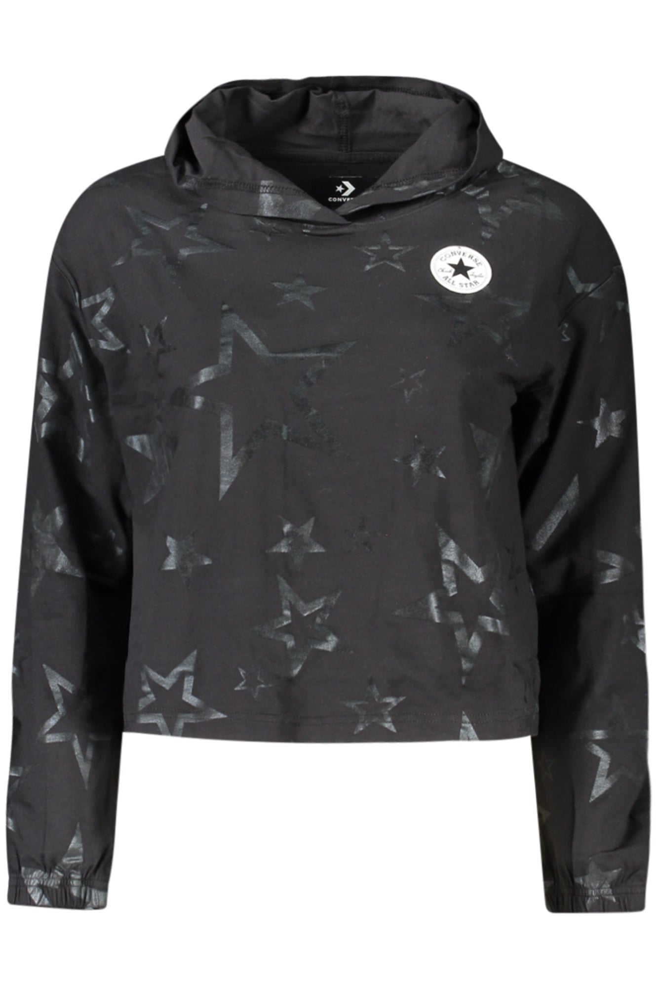 CONVERSE T-SHIRT MANICHE LUNGHE BAMBINA NERO