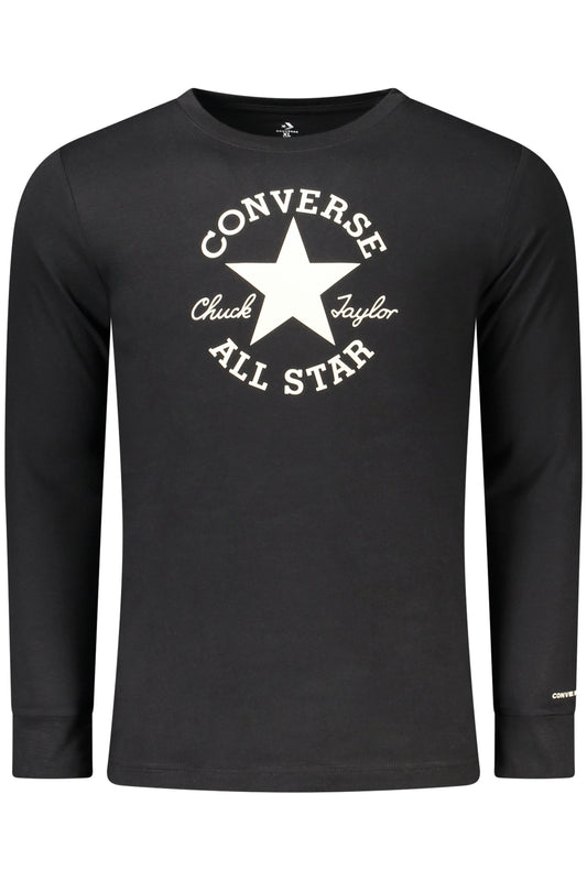 CONVERSE T-SHIRT MANICHE LUNGHE BAMBINO NERO