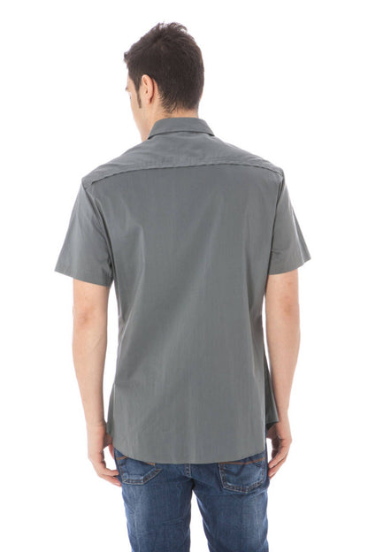 COSTUME NATIONAL CAMICIA MANICHE CORTE UOMO GRIGIO