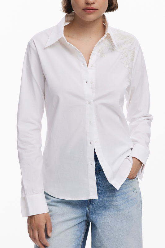 DESIGUAL CAMICIA MANICHE LUNGHE DONNA BIANCO