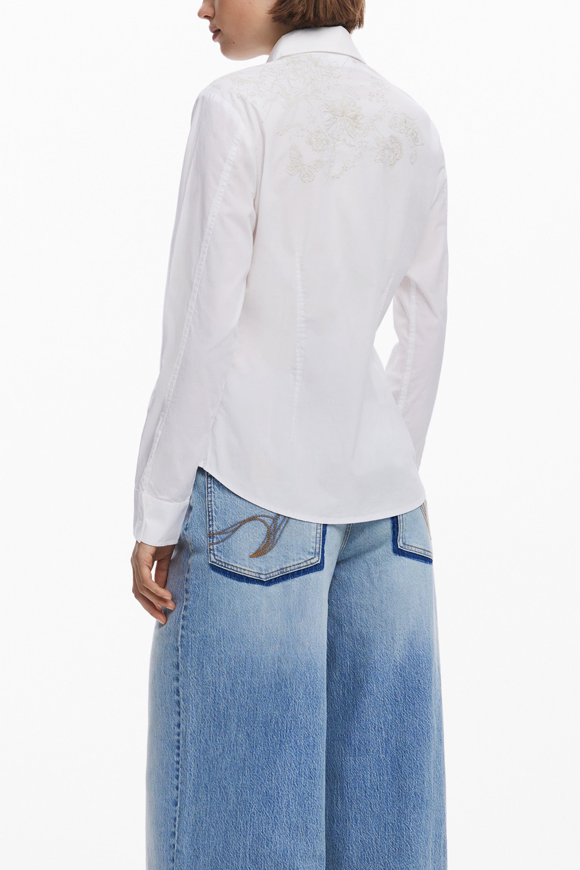 DESIGUAL CAMICIA MANICHE LUNGHE DONNA BIANCO