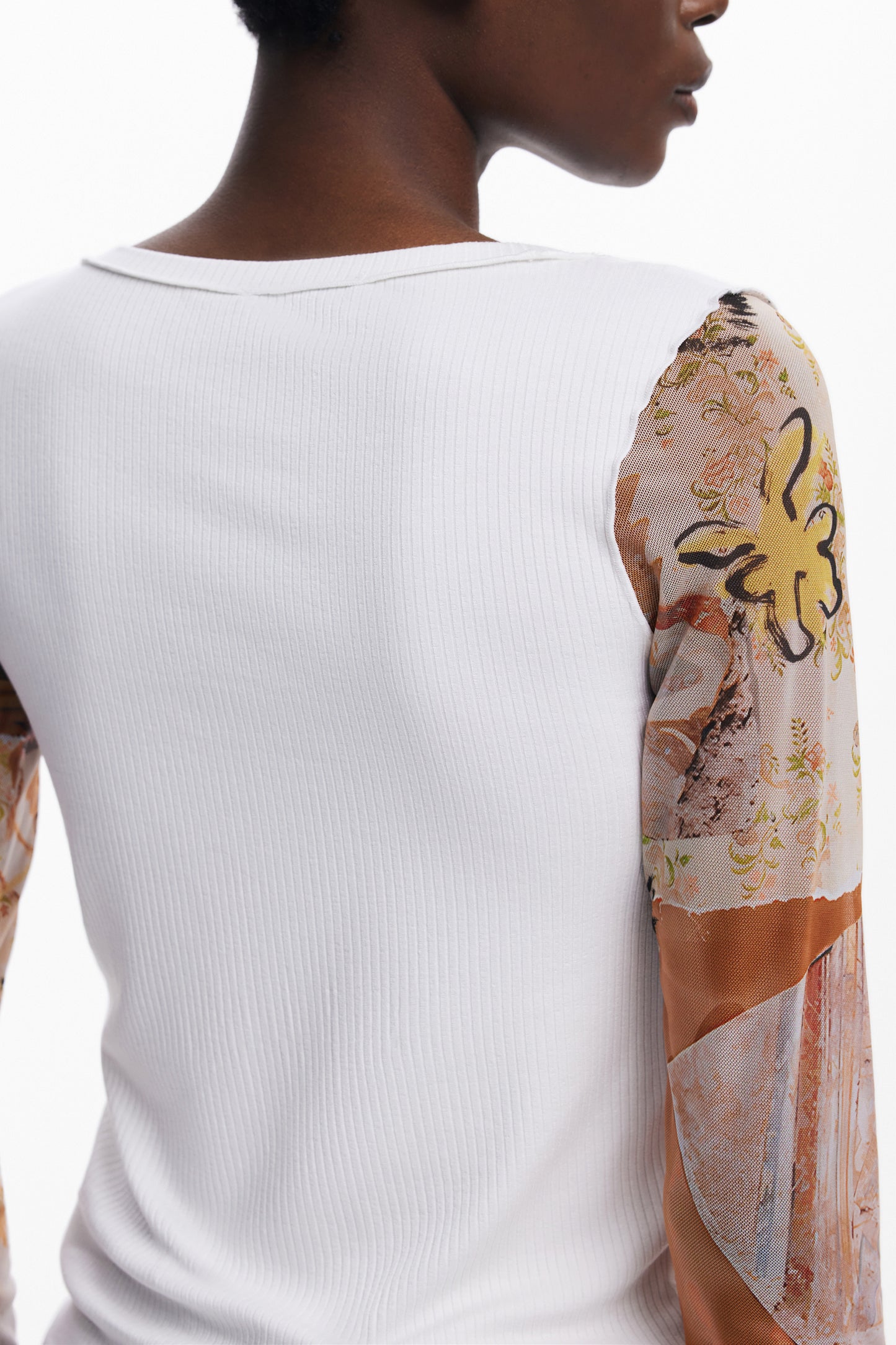 DESIGUAL MAGLIA DONNA BIANCO