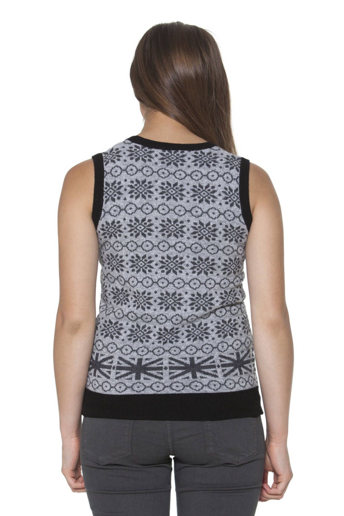 FRED PERRY GILET DONNA GRIGIO