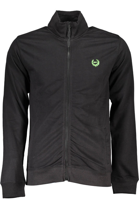 GIAN MARCO VENTURI FELPA CON ZIP UOMO NERO