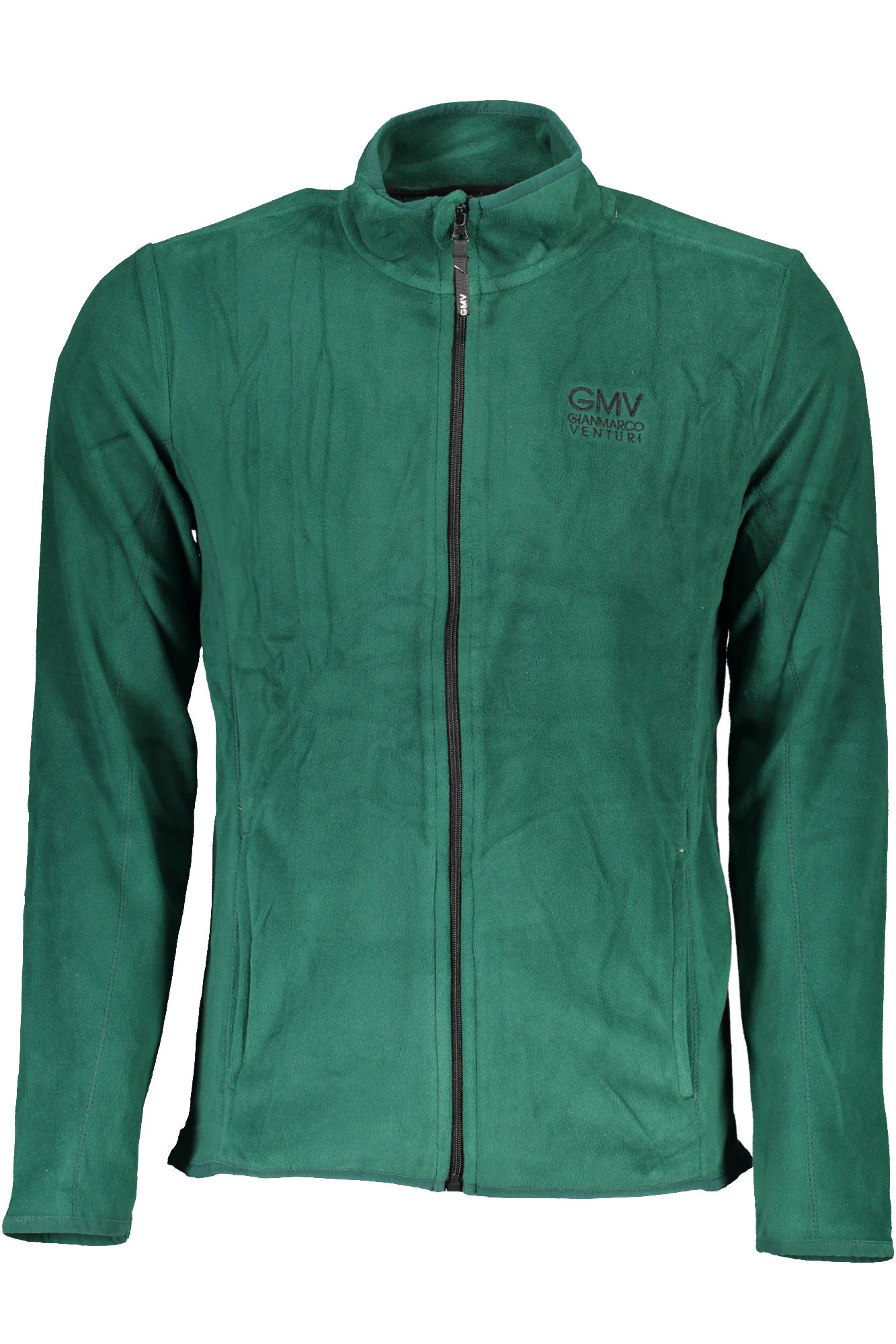 GIAN MARCO VENTURI FELPA CON ZIP UOMO VERDE